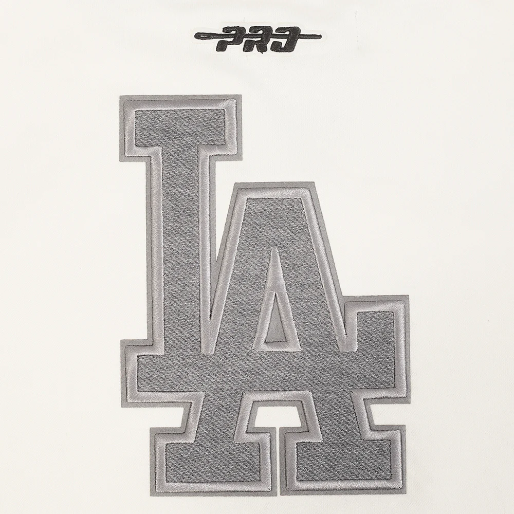MLB LOS ANGELES DODGERS REVERSE FRENCH TERRY WOMEN'S FLEECE CREWNECK (EGGSHELL) - Image 7