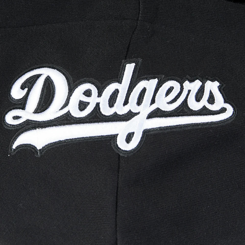 MLB LOS ANGELES DODGERS WINGSPAN WOMEN'S FLC CROPPED PO HOODIE (BLACK) - Image 5