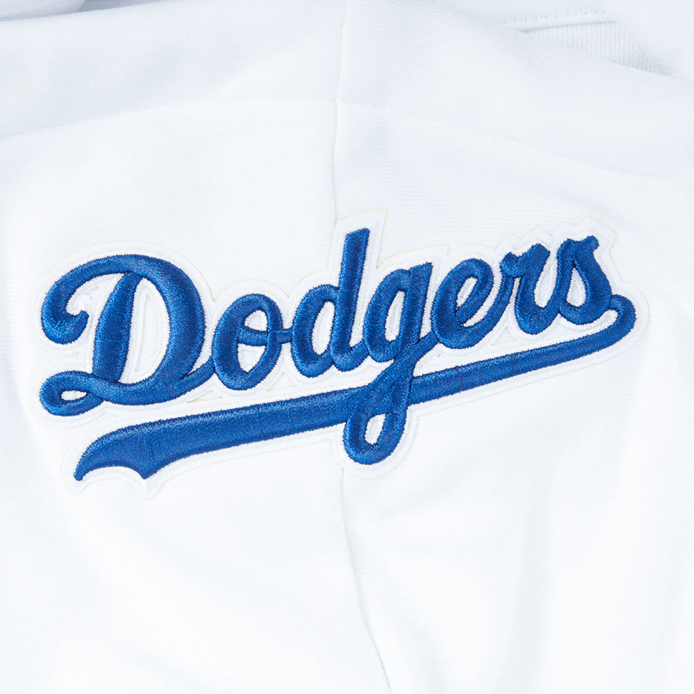 MLB LOS ANGELES DODGERS WINGSPAN WOMEN'S FLC CROPPED PO HOODIE (WHITE) - Image 7