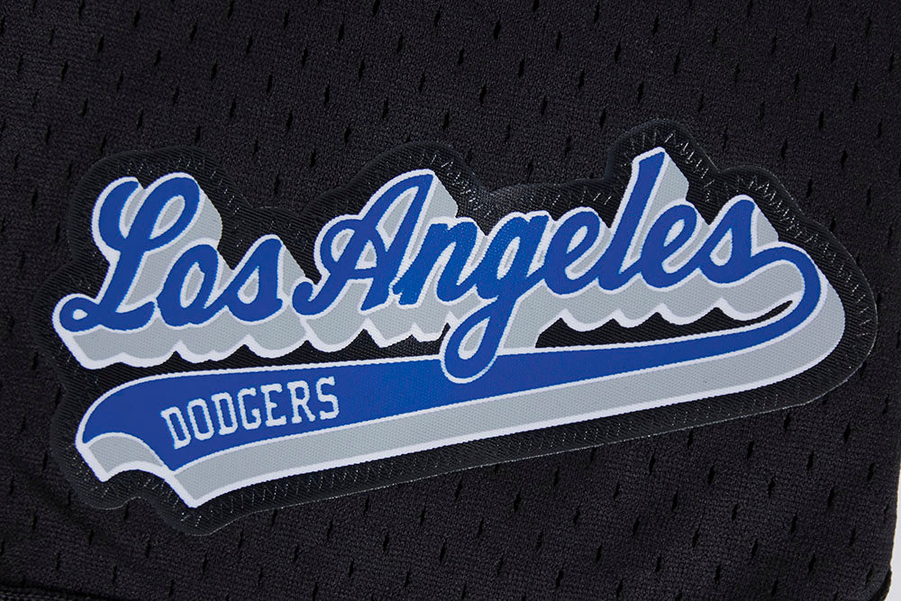 MLB LOS ANGELES DODGERS SCRIPT TAIL WOMEN'S MESH SHORT (BLACK) - Image 7