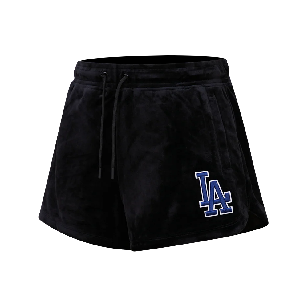 MLB LOS ANGELES DODGERS CLASSIC WOMEN'S VELOUR SHORT (BLACK)