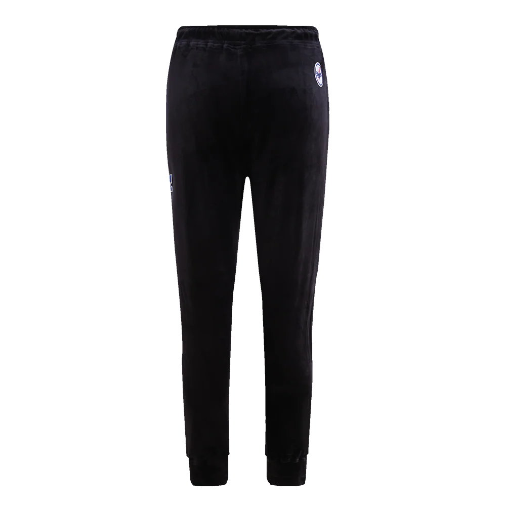 MLB LOS ANGELES DODGERS CLASSIC WOMEN'S VELOUR JOGGER (BLACK) - Image 4