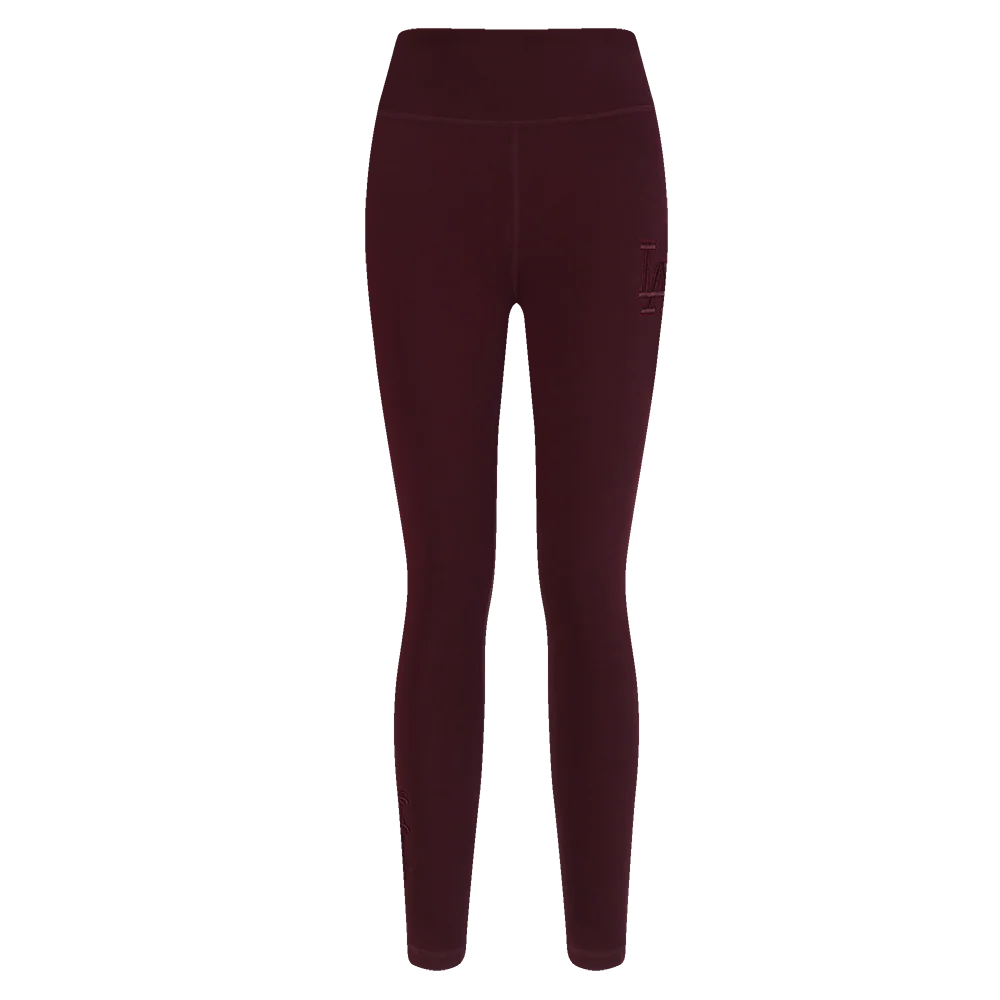 MLB LOS ANGELES DODGERS NEUTRAL HIGH WAIST JERSEY LEGGING (WINE) - Image 2
