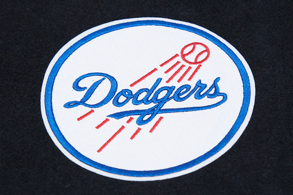 MLB LOS ANGELES DODGERS CLASSIC WOOL WOMEN'S VARSITY JACKET (BLACK/WHITE) - Image 5
