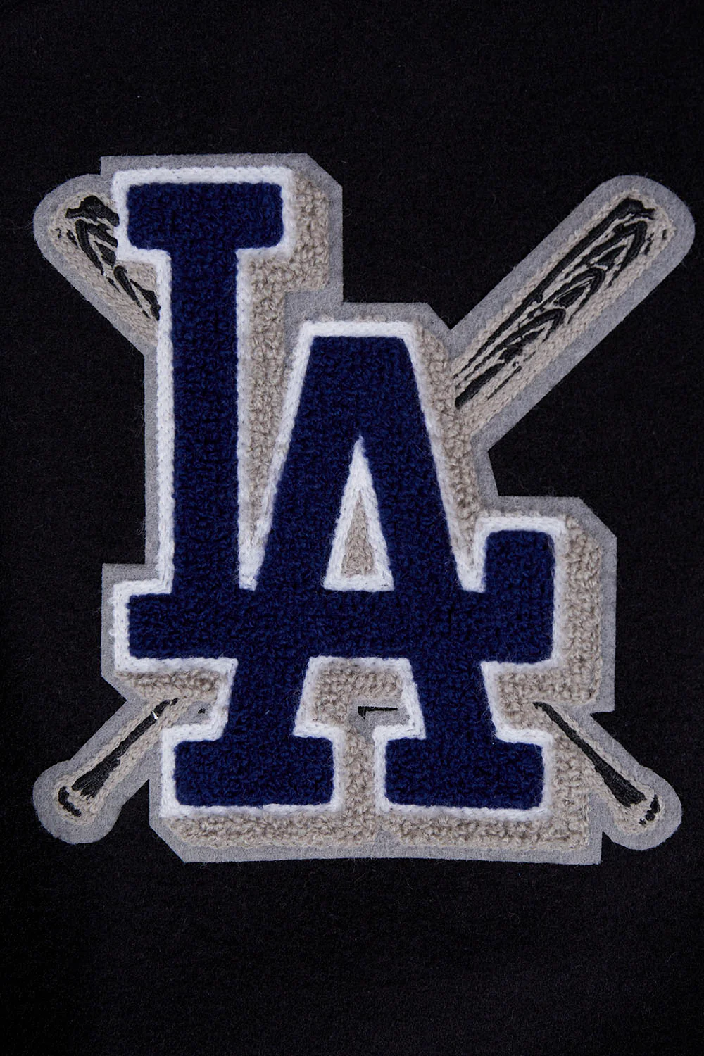 MLB LOS ANGELES DODGERS MASHUP WOMEN'S RIB WOOL VARSITY JACKET (BLACK/DODGER BLUE) - Image 6