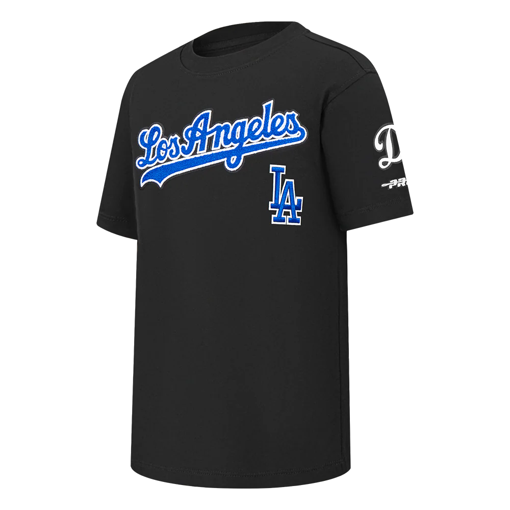 MLB LOS ANGELES DODGERS CLASSIC LITTLE BOYS SHORT SLEEVE TOP (BLACK) - Image 2