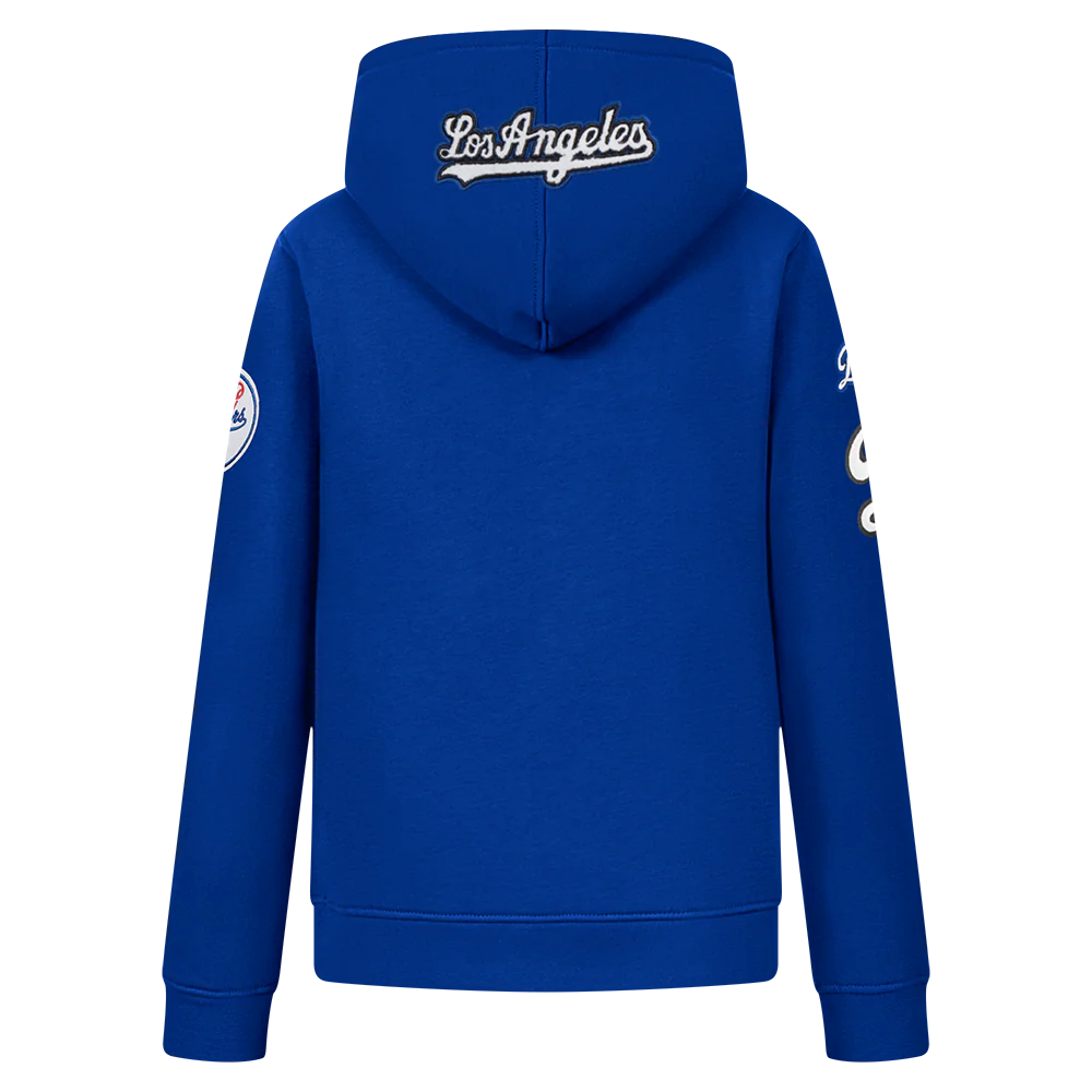 MLB LOS ANGELES DODGERS CLASSIC LITTLE BOYS FLEECE FZ HOODIE (DODGER BLUE) - Image 3