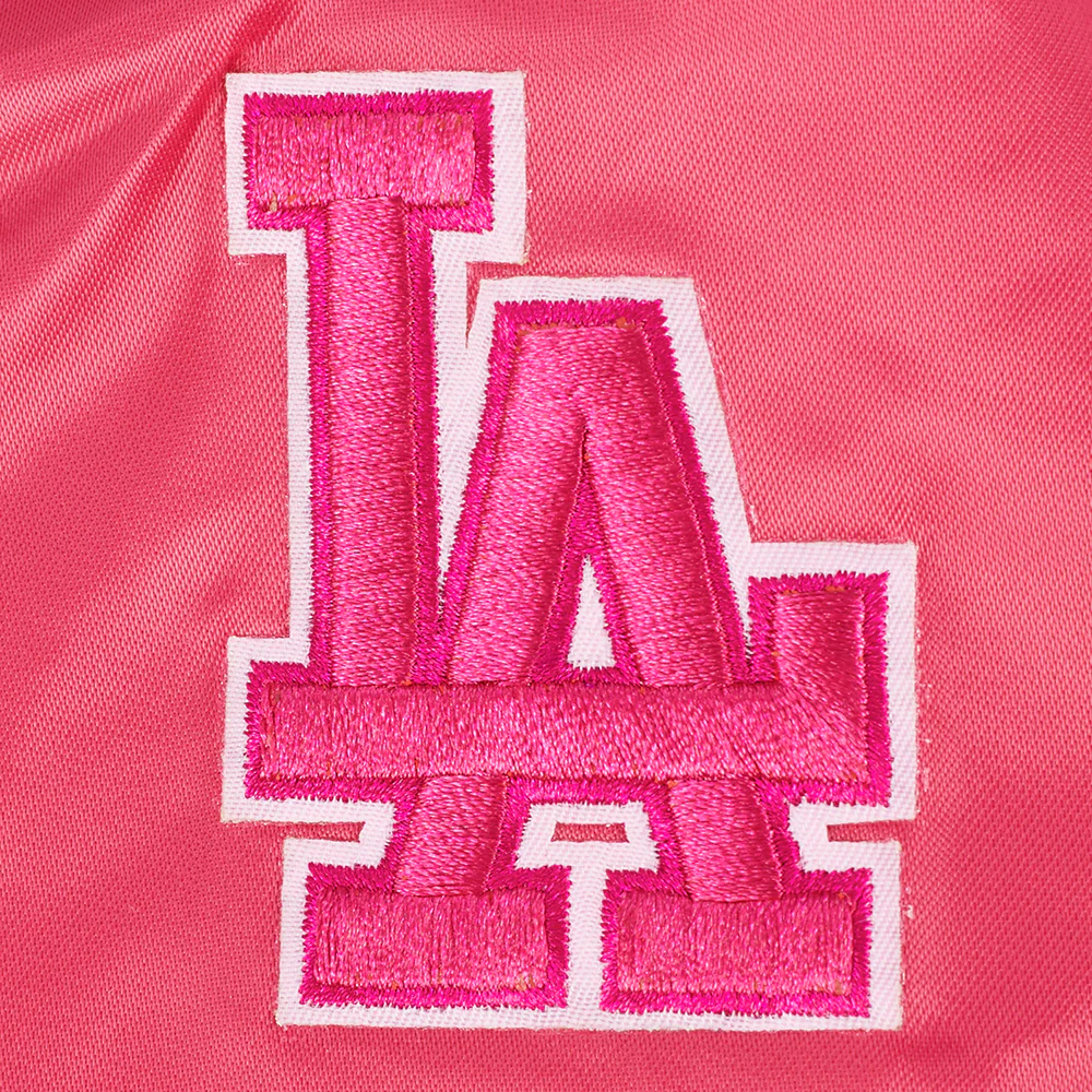 MLB LOS ANGELES DODGERS TRIPLE PINK LITTLE GIRLS SATIN JACKET (BEETROOT PURPLE) - Image 5