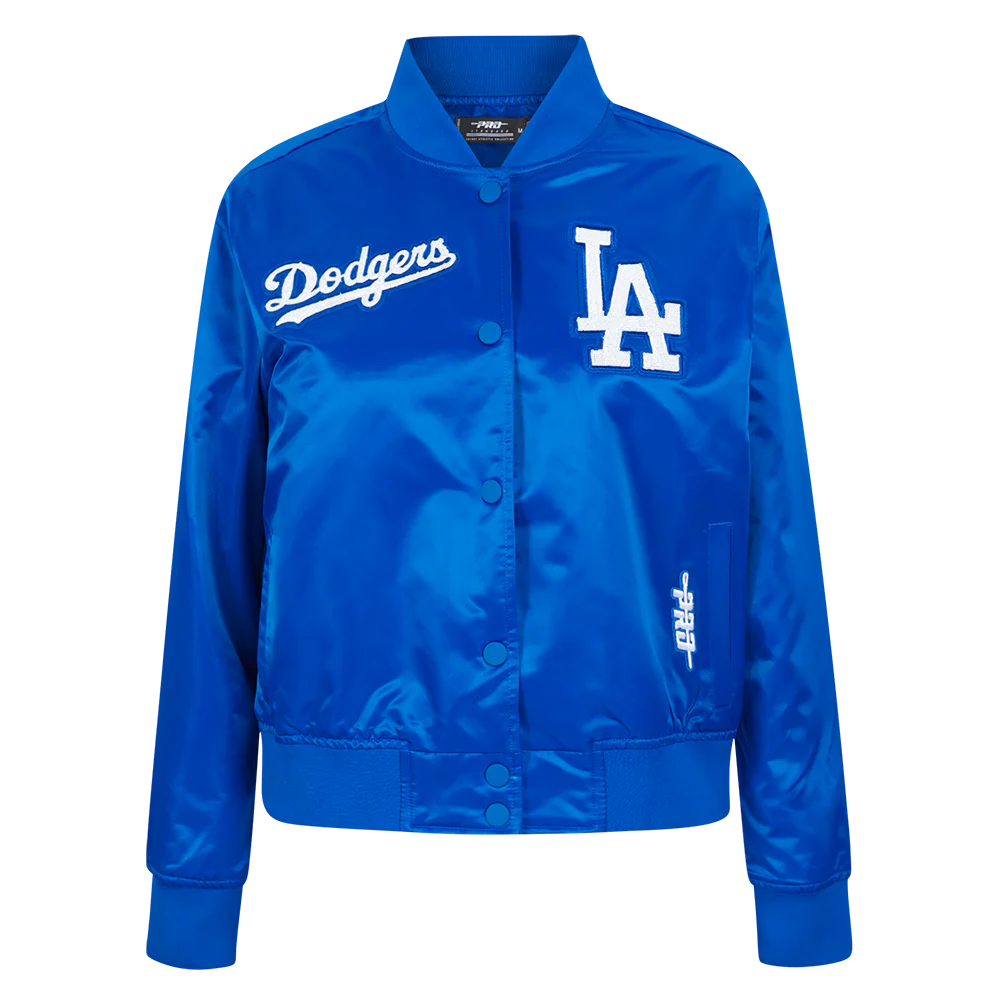 MLB LOS ANGELES DODGERS GAME DAY CLASSICS WOMEN'S SATIN JACKET (DODGER BLUE) - Image 3
