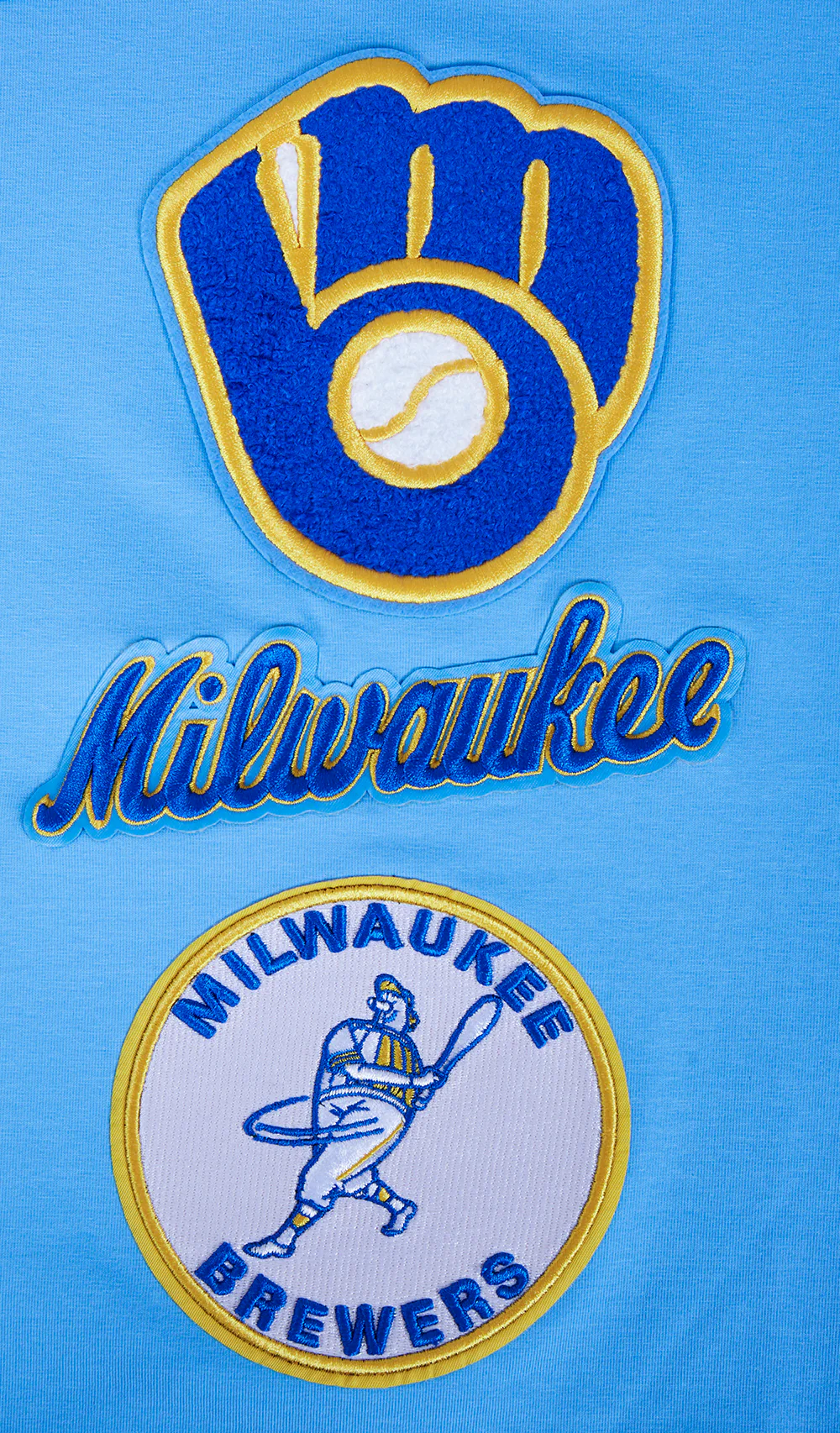 MLB MILWAUKEE BREWERS RETRO CLASSIC MEN'S STRIPED TOP (UNIVERSITY BLUE) - Image 5