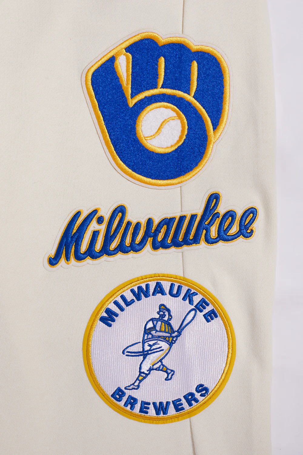 MLB MILWAUKEE BREWERS RETRO CLASSIC MEN'S SWEATPANT (EGGSHELL/ UNIVERSITY BLUE) - Image 5