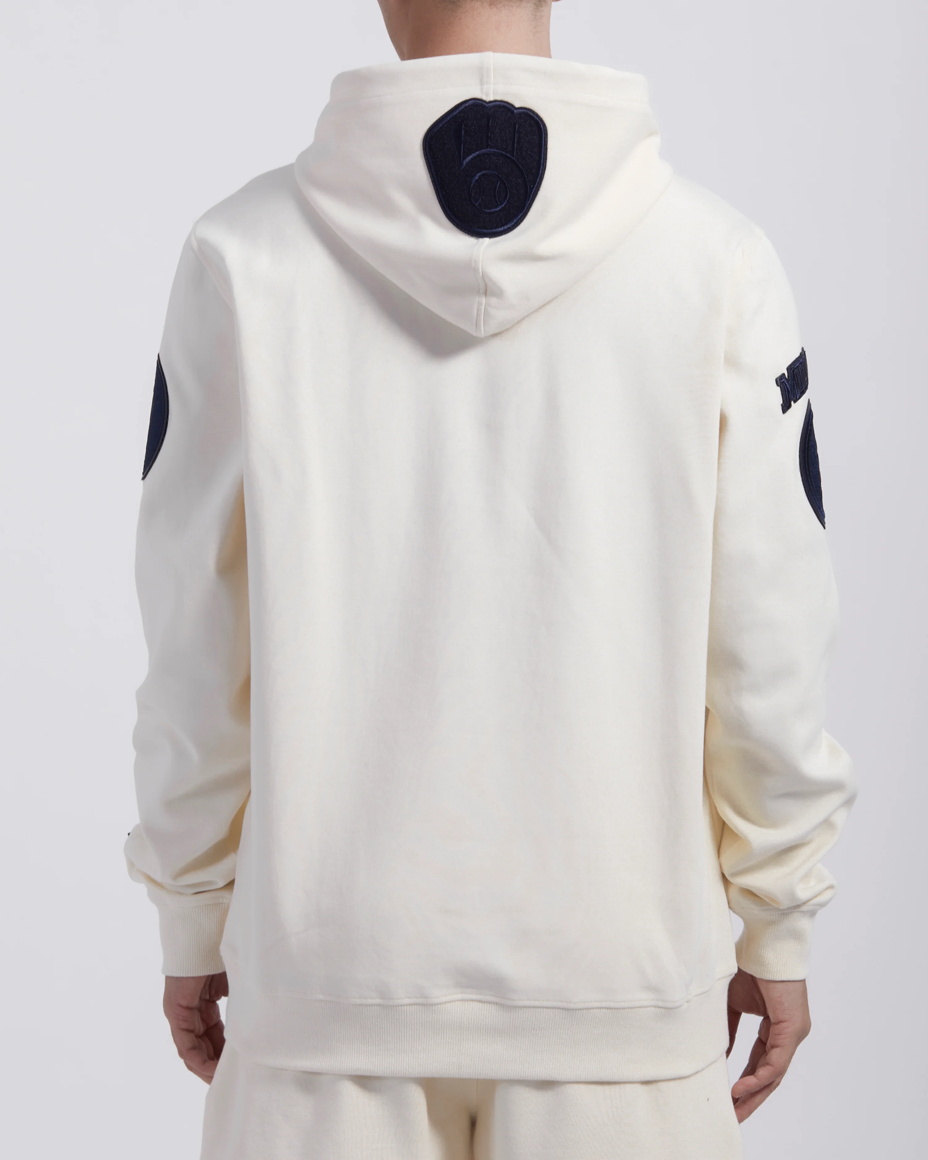 MLB MILWAUKEE BREWERS TRIPLE TONAL DK PO HOODIE (EGGSHELL) - Image 4