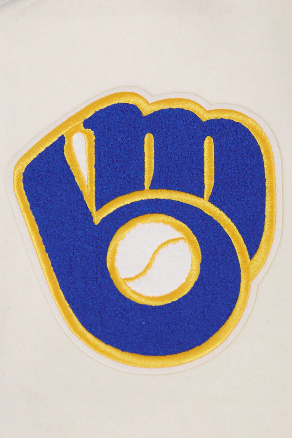 MLB MILWAUKEE BREWERS RETRO CLASSIC MEN'S RIB WOOL VARSITY JACKET (EGGSHELL/UNIVERSAL BLUE) - Image 8