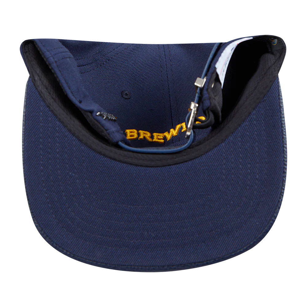 MLB MILWAUKEE BREWERS SCRIPT TAIL WOOL STRAPBACK (MIDNIGHT NAVY) - Image 6