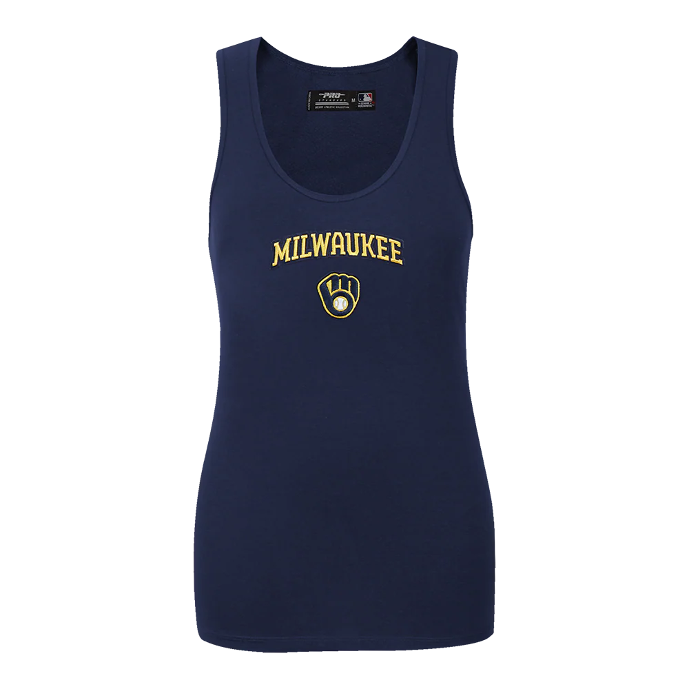 MLB MILWAUKEE BREWERS CLASSIC WOMEN'S RELAXED FIT RACERBACK (MIDNIGHT NAVY)
