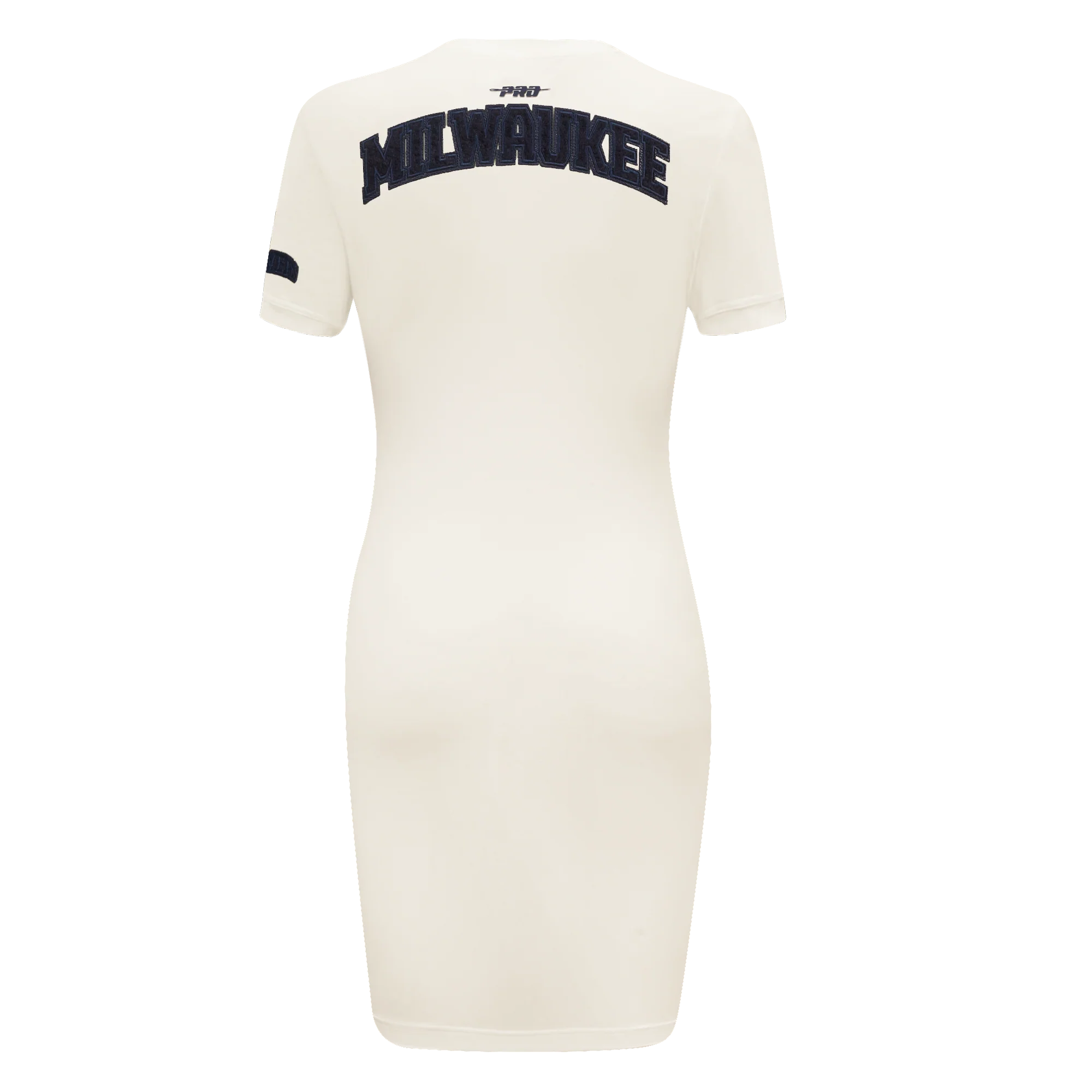 MLB MILWAUKEE BREWERS TRIPLE TONAL BODYCON WOMEN'S DRESS (EGGSHELL) - Image 3