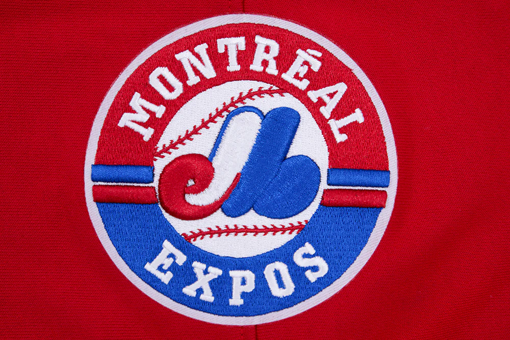 MLB MONTREAL EXPOS RETRO CLASSIC MEN'S PULLOVER HOODIE (RED) - Image 9