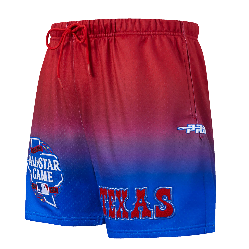 MLB ALL STAR 2024 MEN'S MESH TEAM OMBRE SHORT (ROYAL BLUE/RED)