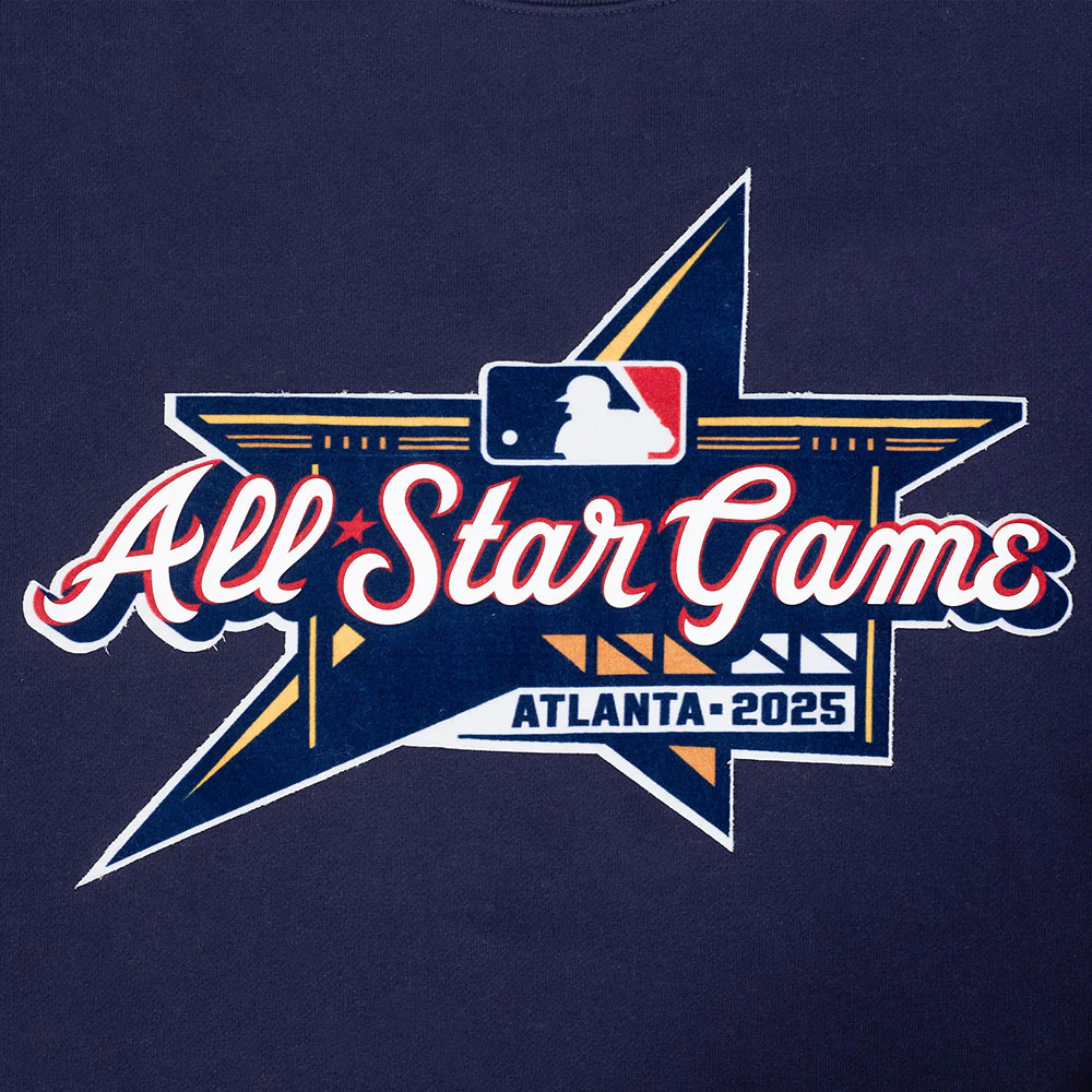 MLB ALL STAR MEN'S DROP SHOULDER FLEECE CREWNECK (MIDNIGHT NAVY) - Image 6