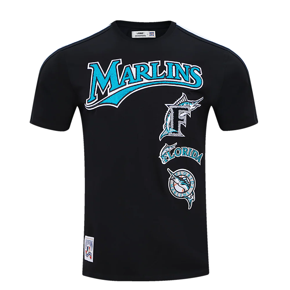 MLB FLORIDA MARLINS RETRO CLASSIC MEN'S STRIPED TOP (BLACK)