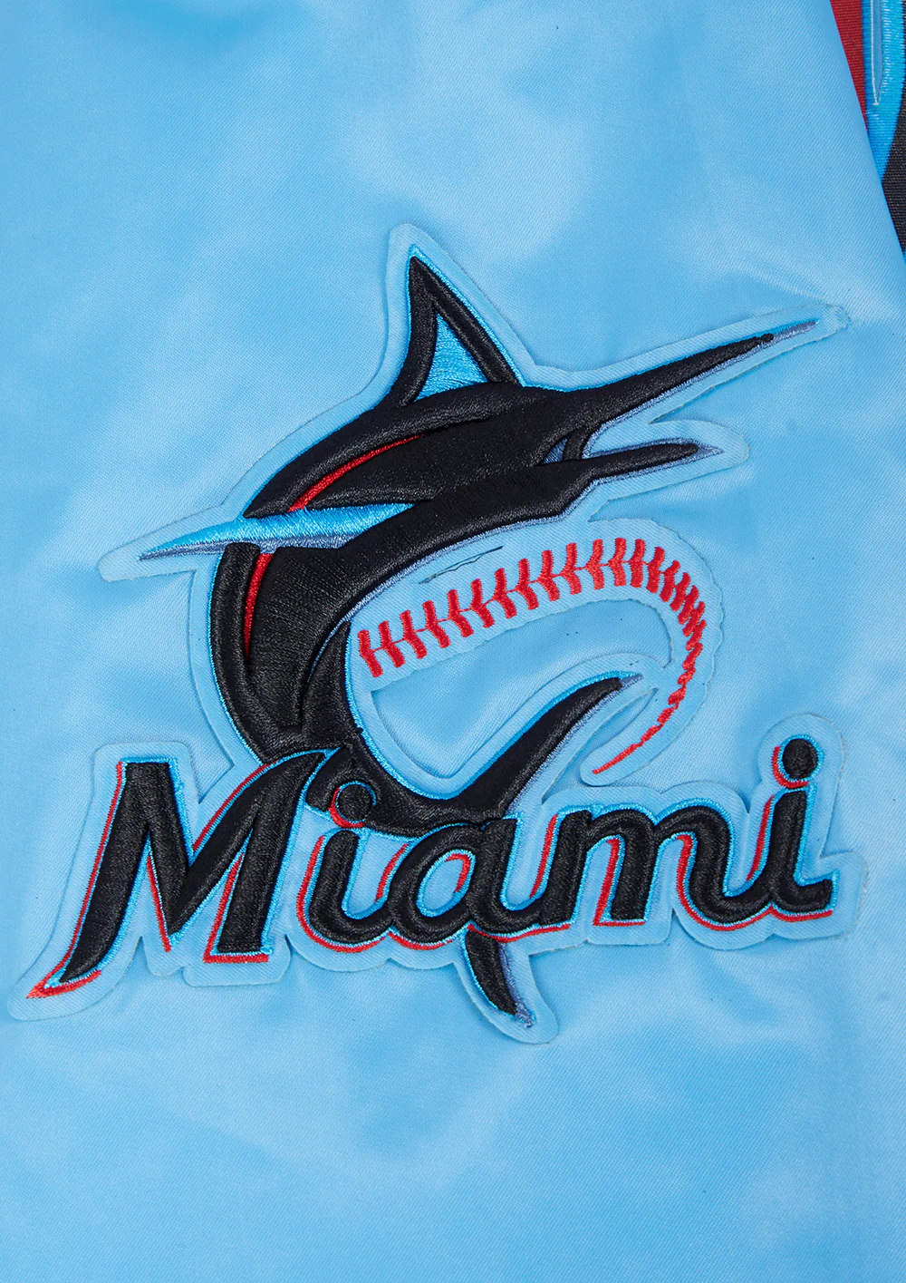 MLB MIAMI MARLINS SCRIPT TAIL MEN'S SATIN JACKET (UNIVERSITY BLUE) - Image 6