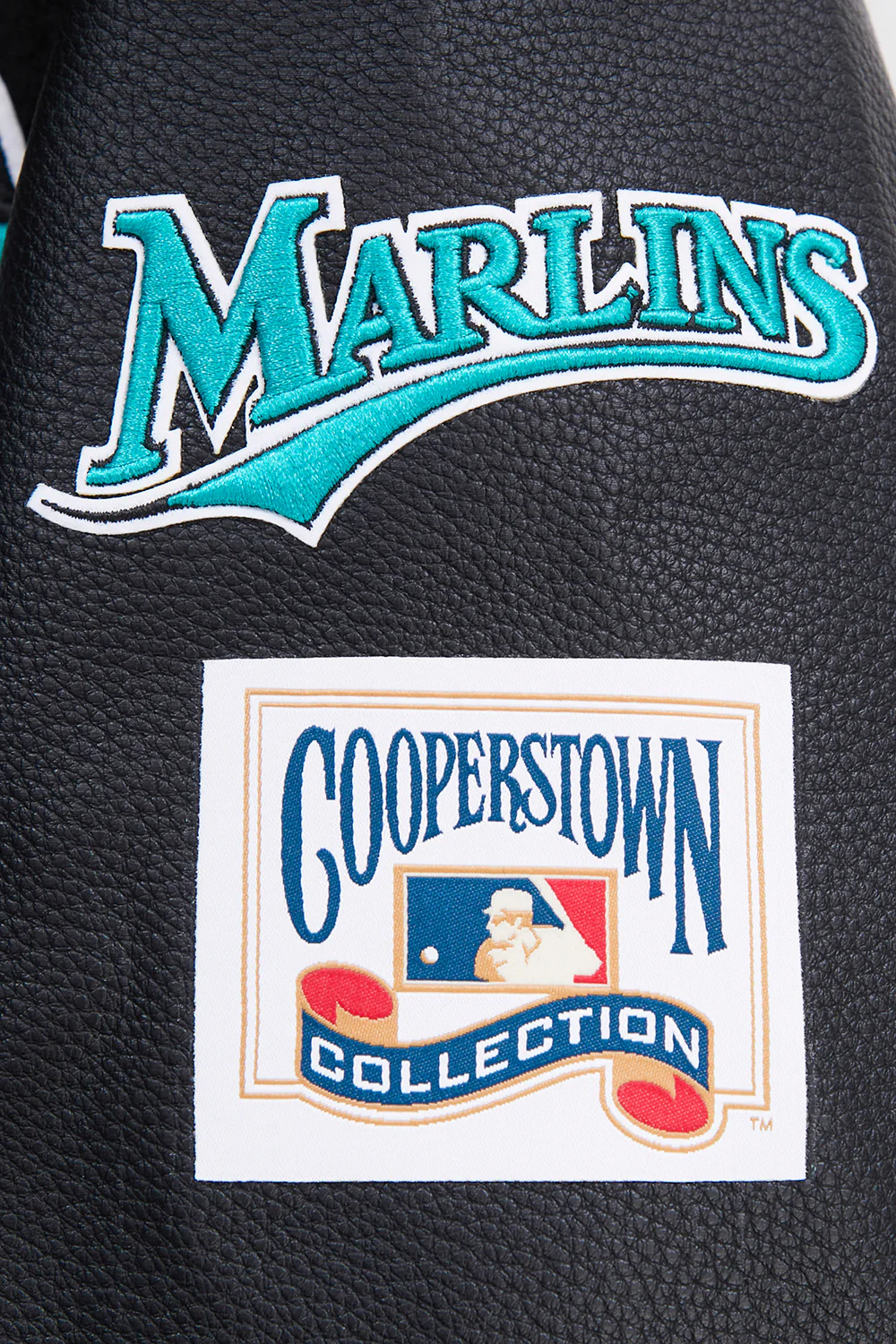 MLB FLORIDA MARLINS RETRO CLASSIC MEN'S RIB WOOL VARSITY JACKET (BLACK) - Image 9