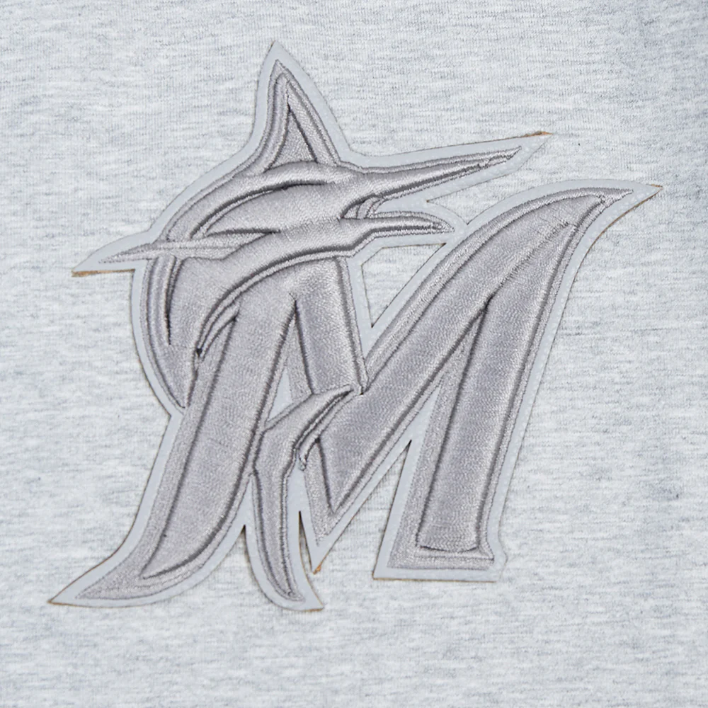 MLB MIAMI MARLINS TRIPLE TONAL SINGLE JERSEY BOXY WOMEN'S TEE (HEATHER GREY) - Image 5