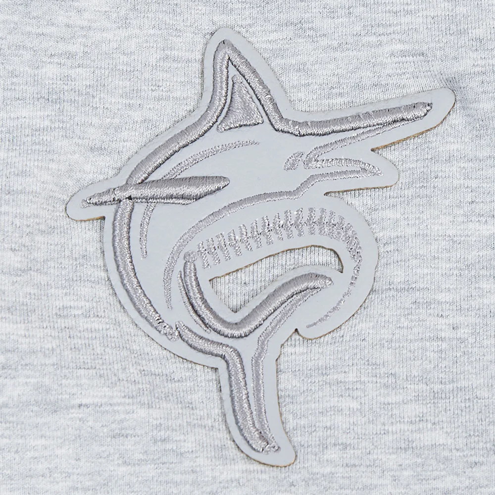 MLB MIAMI MARLINS TRIPLE TONAL SINGLE JERSEY BOXY WOMEN'S TEE (HEATHER GREY) - Image 7