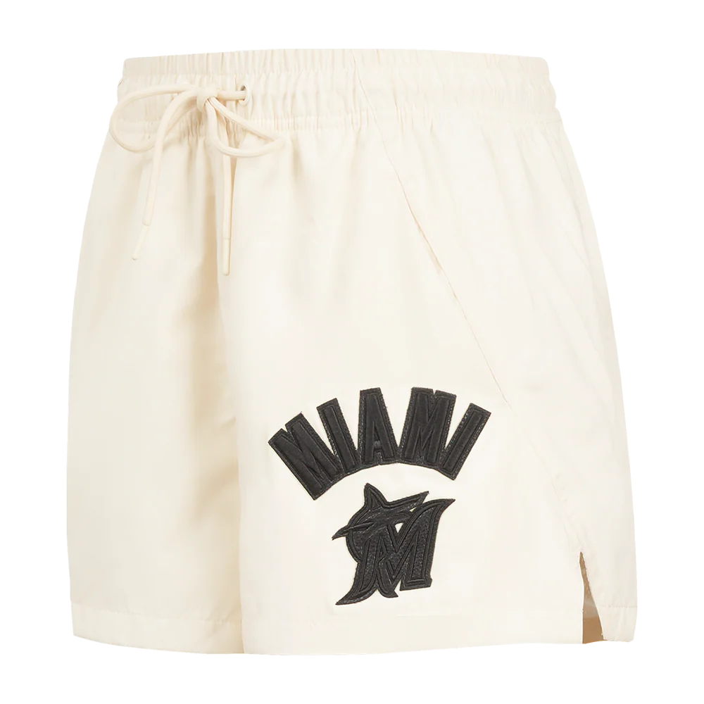 MLB MIAMI MARLINS TRIPLE TONAL W WOVEN WOMEN'S SHORT (EGGSHELL)