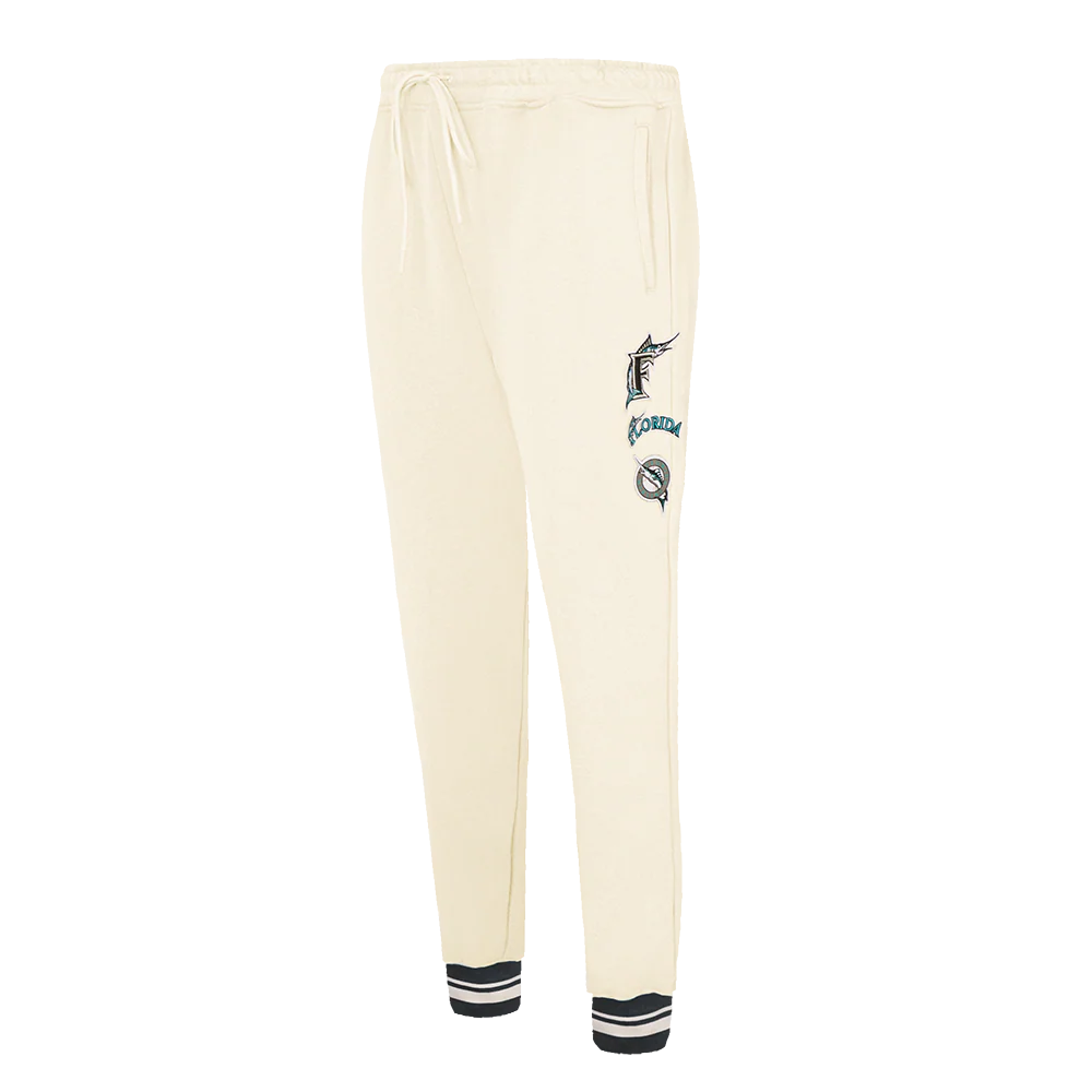 MLB FLORIDA MARLINS RETRO CLASSIC WOMEN'S SWEATPANT (EGGSHELL/ BLACK)