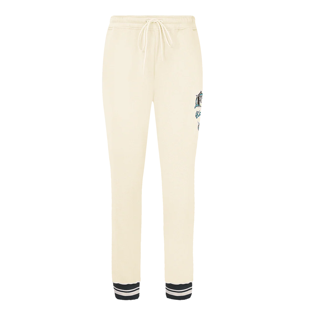 MLB FLORIDA MARLINS RETRO CLASSIC WOMEN'S SWEATPANT (EGGSHELL/ BLACK) - Image 2