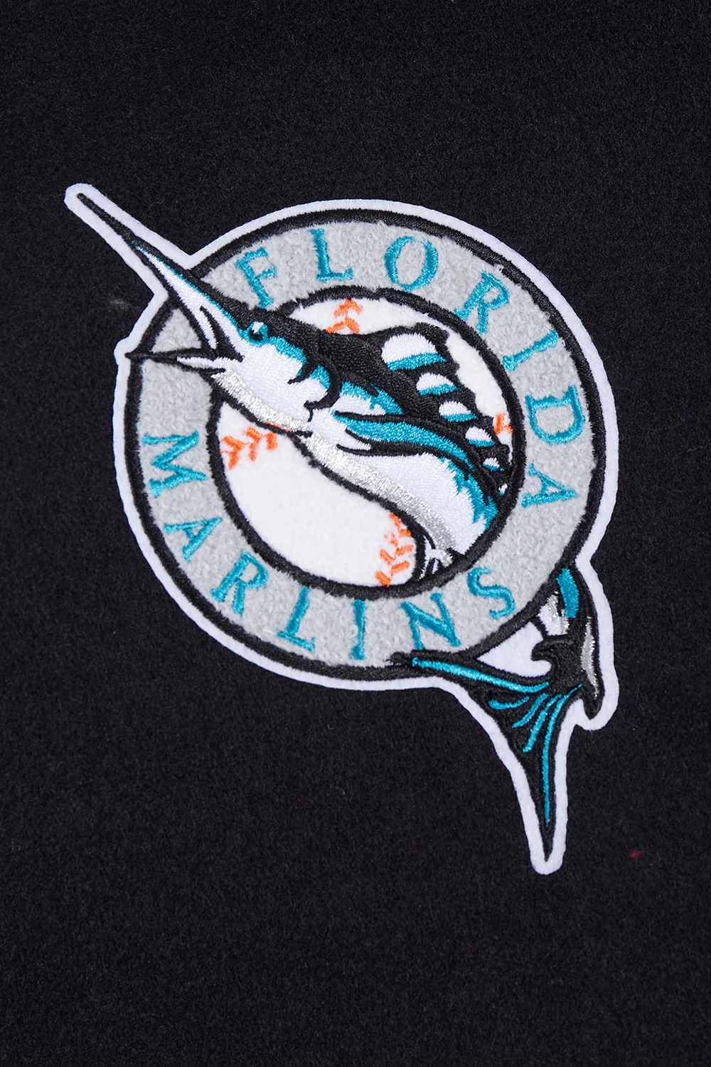 MLB FLORIDA MARLINS RETRO CLASSIC WOMEN'S RIB WOOL VARSITY JACKET (EGGSHELL/ BLACK) - Image 5