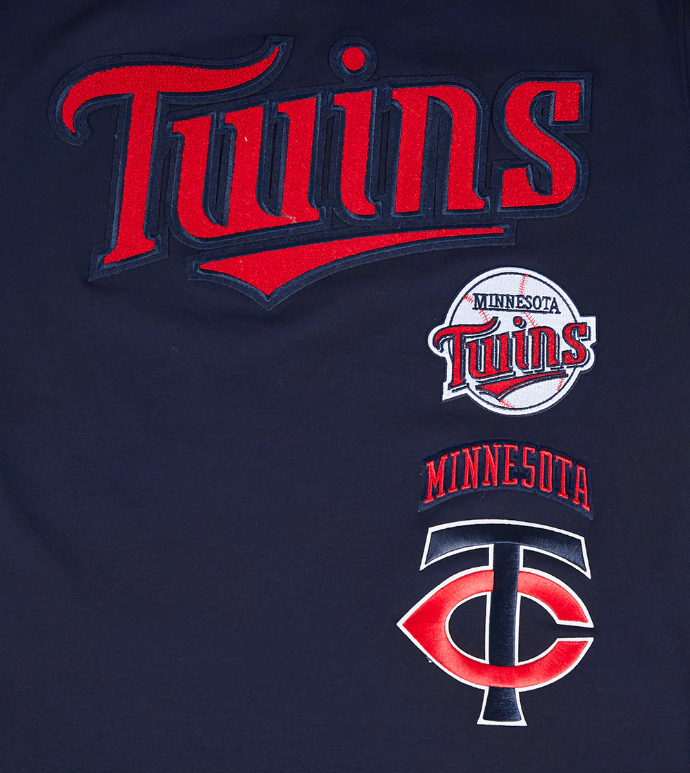 MLB MINNESOTA TWINS RETRO CLASSIC MEN'S STRIPED TOP (MIDNIGHT NAVY/RED) - Image 5