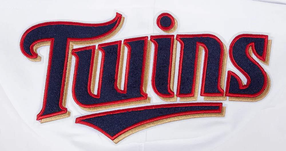 MLB MINNESOTA TWINS CLASSIC CHENILLE MEN'S FULL ZIP PULLOVER HOODIE (WHITE) - Image 8