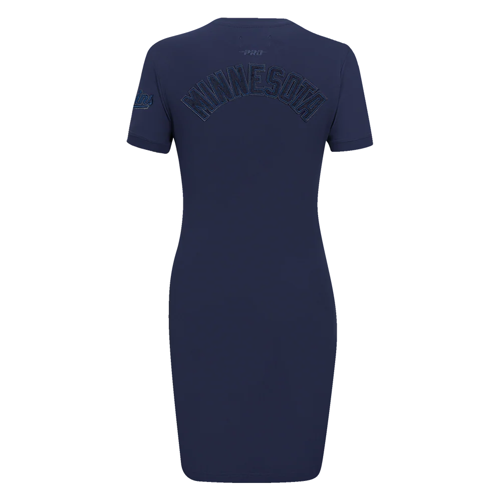 MLB MINNESOTA TWINS TRIPLE TONAL BODYCON WOMEN'S DRESS (MIDNIGHT NAVY) - Image 3