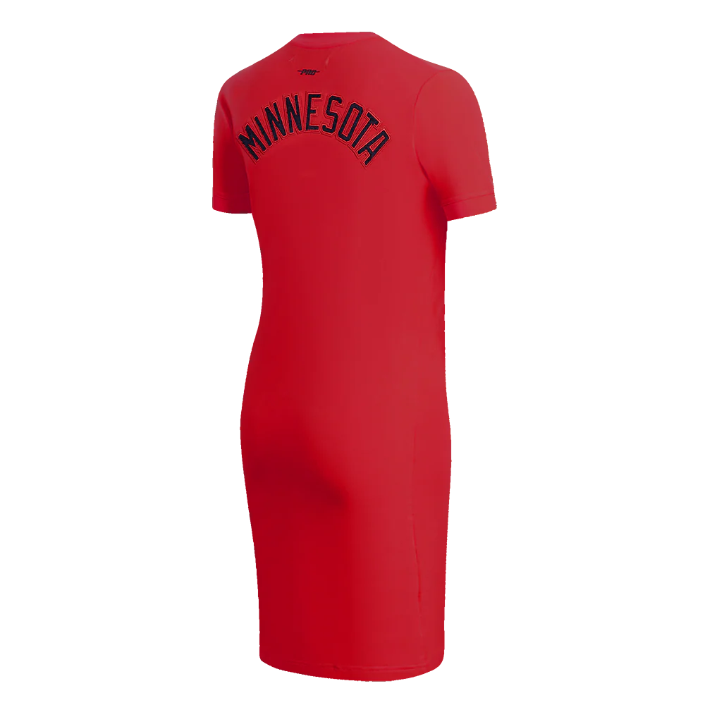 MLB MINNESOTA TWINS CLASSIC WOMEN'S BODYCON DRESS (RED) - Image 4