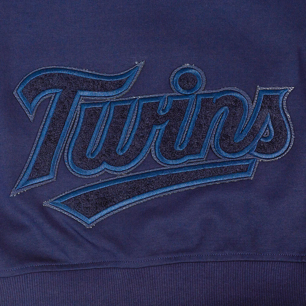 MLB MINNESOTA TWINS TRIPLE TONAL WOMEN'S DOUBLE KNIT FULL ZIP HOODIE (MIDNIGHT NAVY) - Image 7