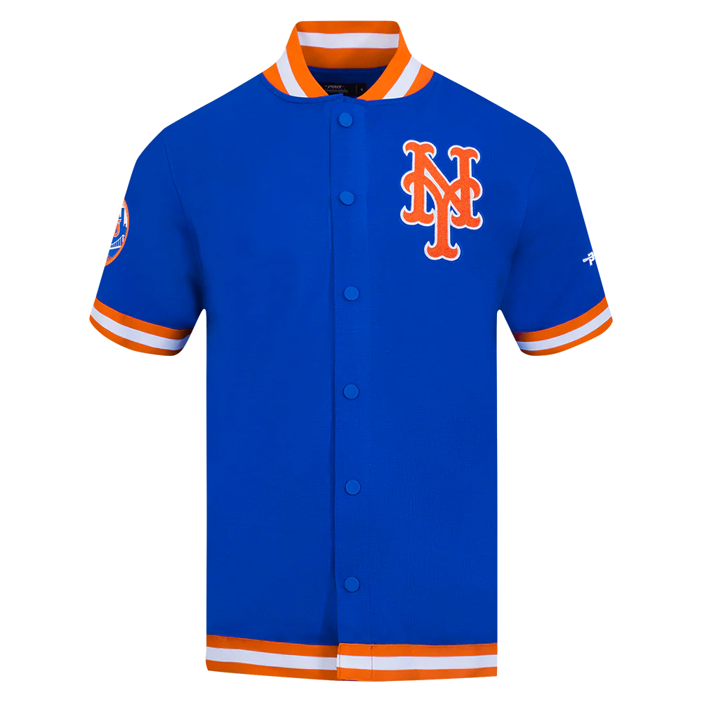 MLB NEW YORK METS SOUVENIR MEN'S WARM UP JACKET (ROYAL BLUE/ORANGE)