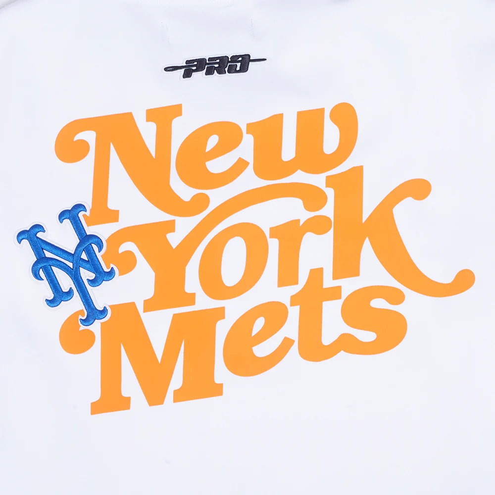 MLB NEW YORK METS SOUVENIR MEN'S WARM UP JACKET (WHITE/ROYAL BLUE) - Image 6
