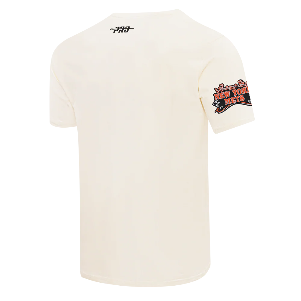 NEW YORK METS REBEL ATHLETICS STACKED LOGO MEN'S SJ TEE (EGGSHELL) - Image 4