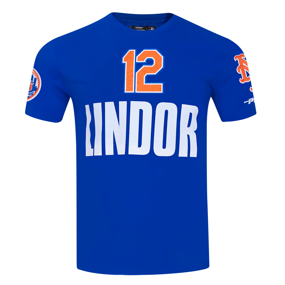 MLB NEW YORK METS FRANCISCO LINDOR #12 CLASSIC M SINGLE JERSEY MEN'S TOP (ROYAL BLUE)
