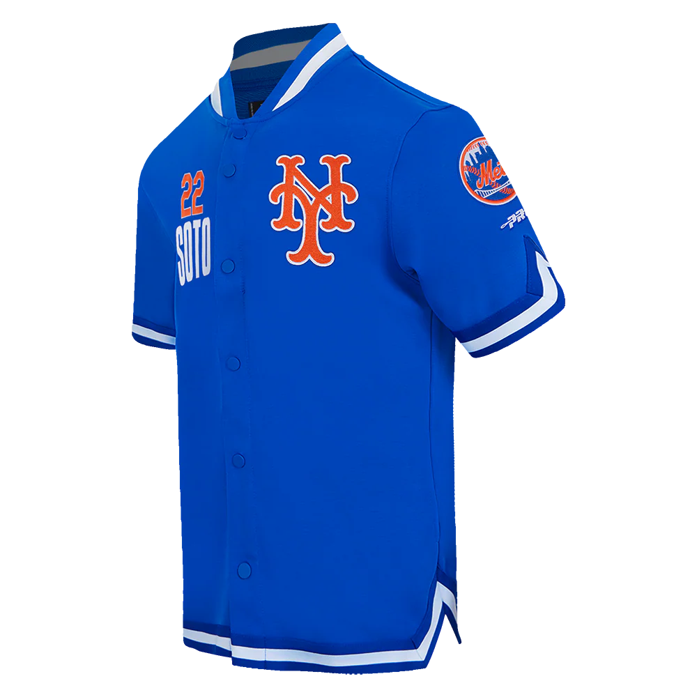MLB NEW YORK METS JUAN SOTO #22 CLASSIC PLAYER NAME AND NUMBER MEN'S BUTTON DOWN SHIRT (ROYAL BLUE) - Image 2