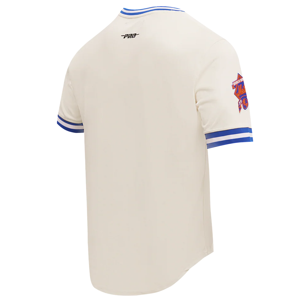 MLB NEW YORK METS RETRO CLASSIC MEN'S TOP (EGGSHELL/ ROYAL BLUE) - Image 3