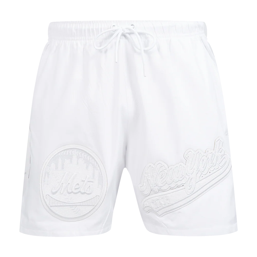 MLB NEW YORK METS WHITE OUT MEN'S WOVEN SHORT (WHITE) - Image 2
