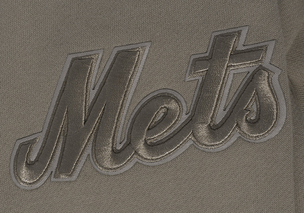 MLB NEW YORK METS NEUTRAL MEN'S DROP SHOULDER PULLOVER HOODIE (DARK TAUPE) - Image 6
