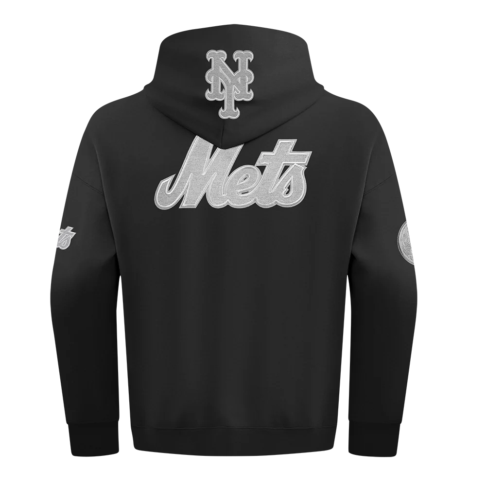 MLB NEW YORK MEN'SETS REVERSE FRENCH TERRY MEN'S DROP SHOULDER FLC PO HO (BLACK) - Image 7