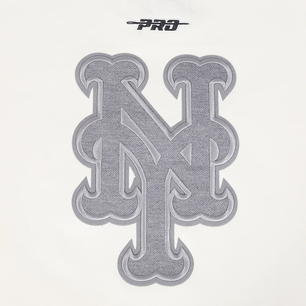 MLB NEW YORK METS REVERSE FRENCH TERRY MEN'S DROP SHOULDER FLEECE CREWNECK (EGGSHELL) - Image 10