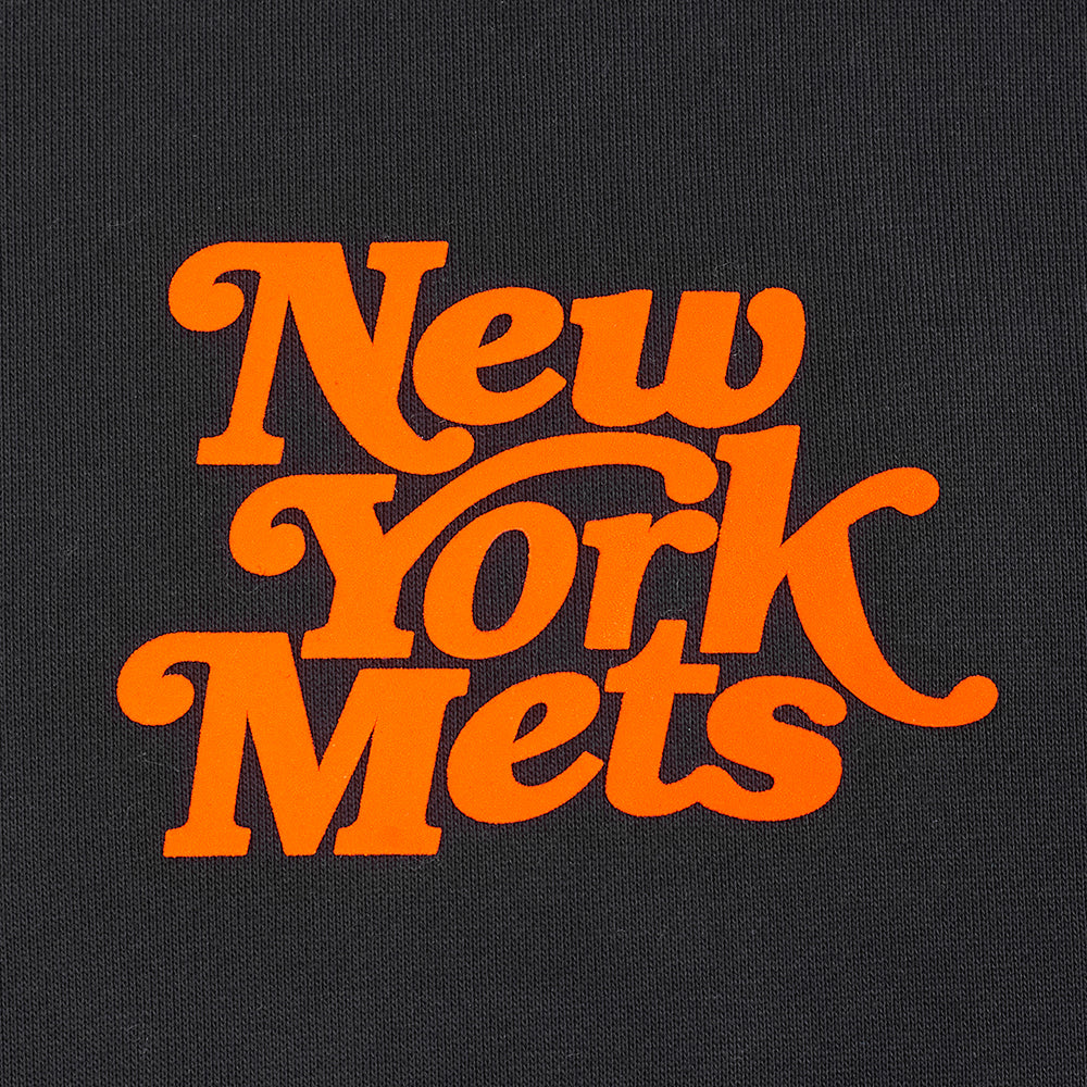 MLB NEW YORK METS SOUVENIR MEN'S FLEECE PULLOVER HOODIE (BLACK) - Image 5