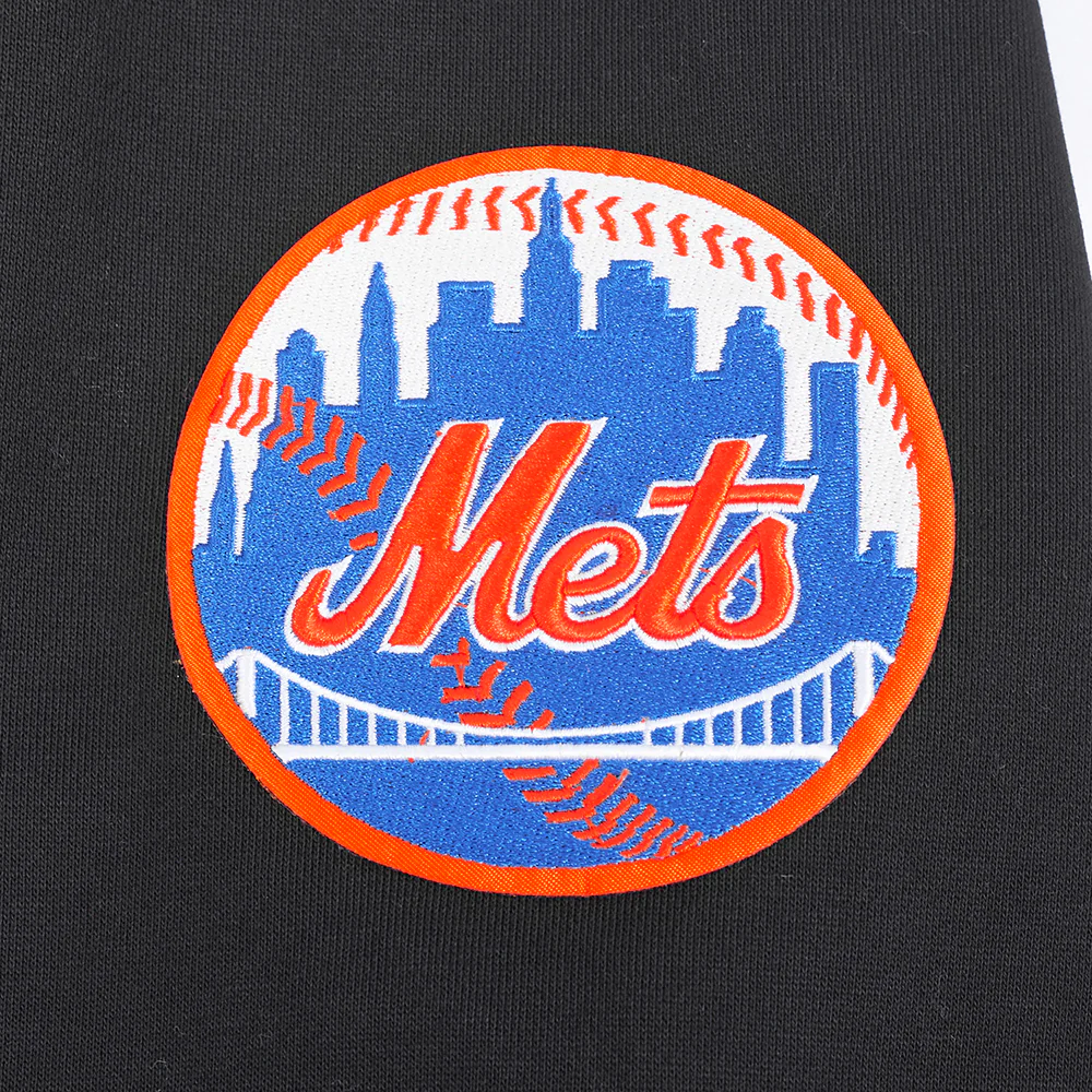 MLB NEW YORK METS SOUVENIR MEN'S FLEECE PULLOVER HOODIE (BLACK) - Image 7
