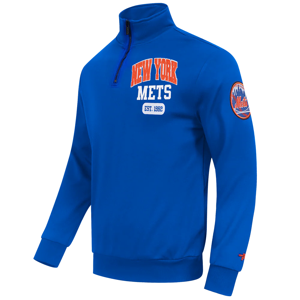 MLB NEW YORK METS CITY ARCH MEN'S FLC 1/4 ZIP (ROYAL BLUE) - Image 3